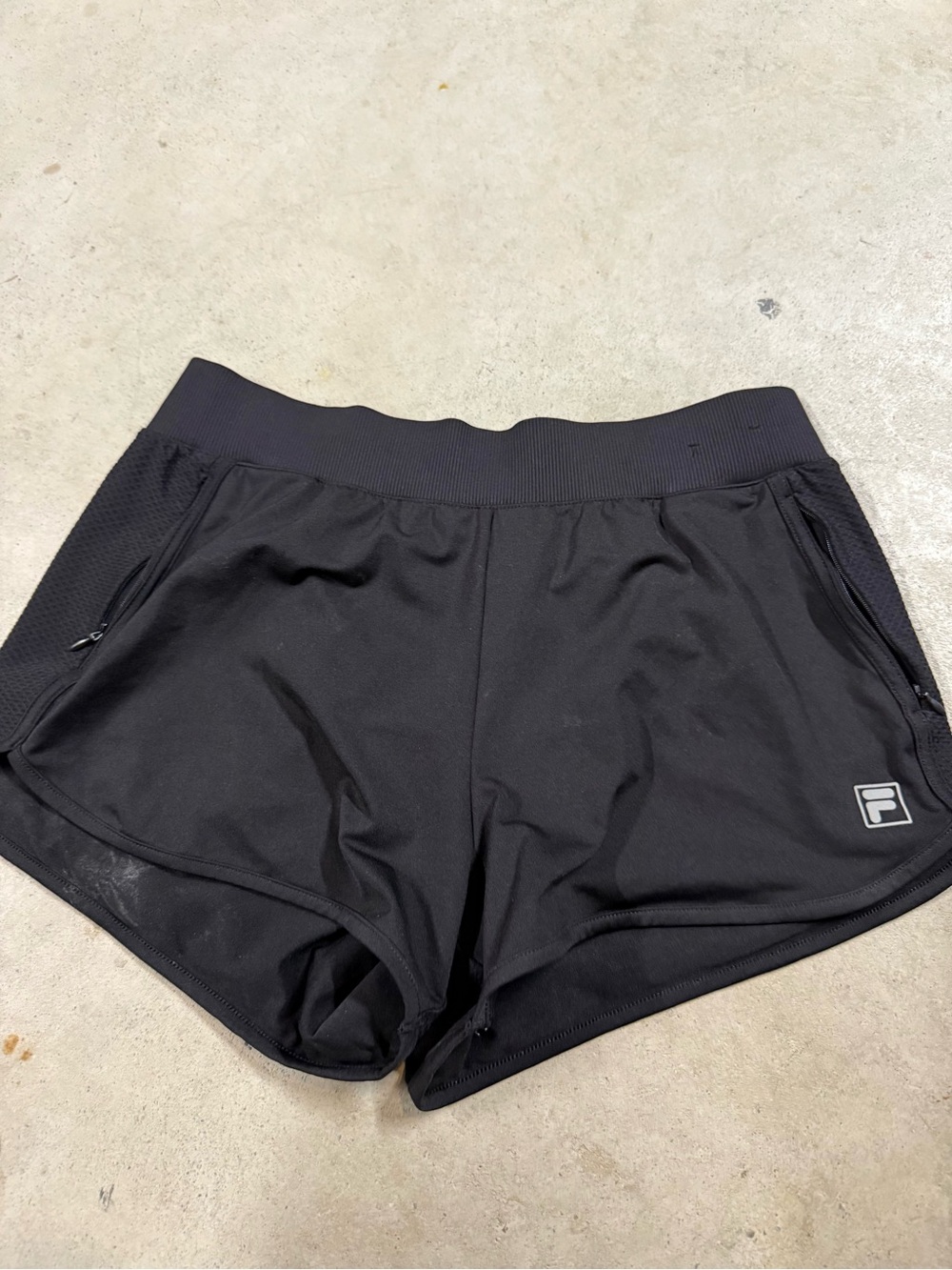 Fila Women’s Black Athletic Running Shorts with Logo